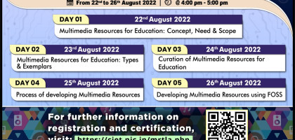 Online Training on "Multimedia Resources for Teaching, Learning and Assessment" Image